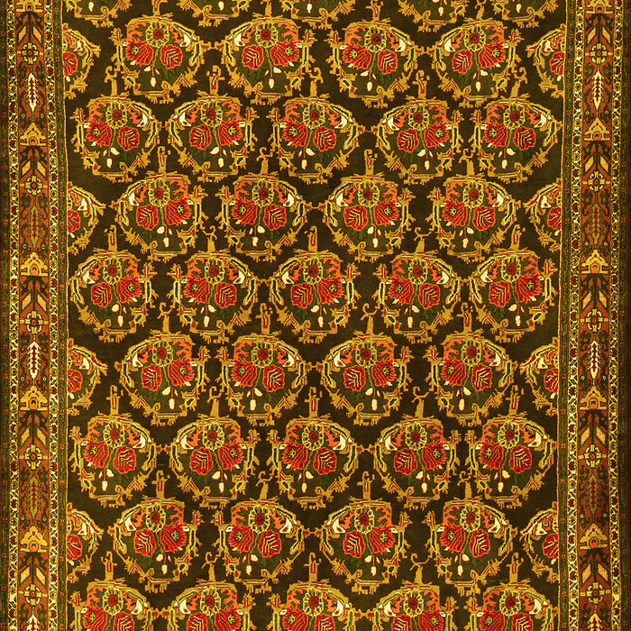 Machine Washable Persian Yellow Traditional Rug, wshtr1673yw