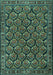 Machine Washable Persian Turquoise Traditional Area Rugs, wshtr1673turq