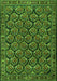 Serging Thickness of Machine Washable Persian Green Traditional Area Rugs, wshtr1673grn