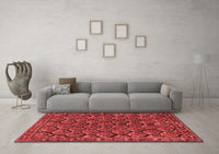 Machine Washable Persian Red Traditional Rug, wshtr1673red