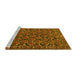 Sideview of Machine Washable Persian Yellow Traditional Rug, wshtr1673yw