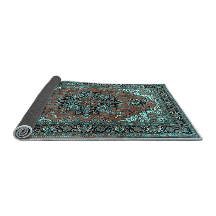 Sideview of Persian Light Blue Traditional Rug, tr1674lblu