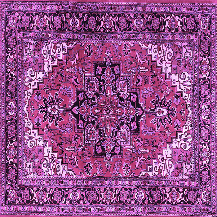Square Persian Purple Traditional Rug, tr1674pur
