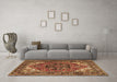 Machine Washable Persian Brown Traditional Rug in a Living Room,, wshtr1674brn