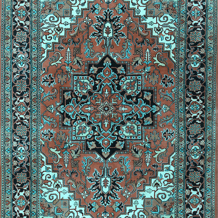 Machine Washable Persian Light Blue Traditional Rug, wshtr1674lblu