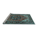 Sideview of Machine Washable Persian Light Blue Traditional Rug, wshtr1674lblu