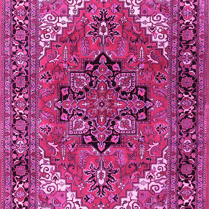 Machine Washable Persian Pink Traditional Rug, wshtr1674pnk