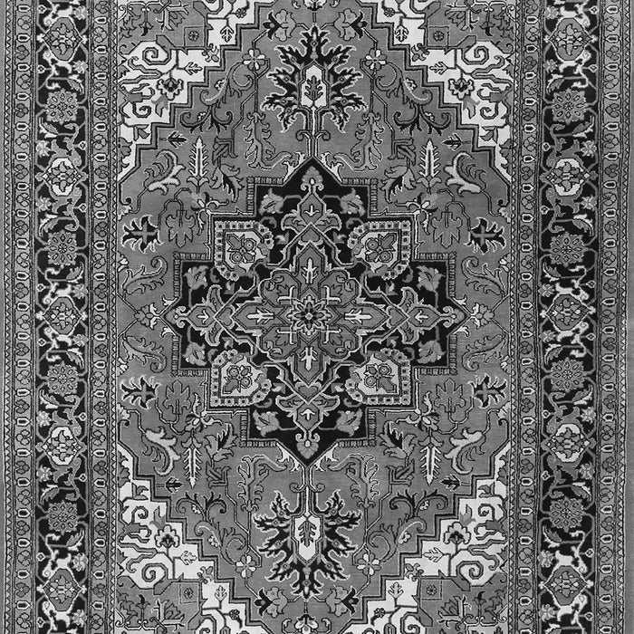 Serging Thickness of Machine Washable Persian Gray Traditional Rug, wshtr1674gry