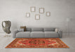 Machine Washable Persian Orange Traditional Area Rugs in a Living Room, wshtr1674org