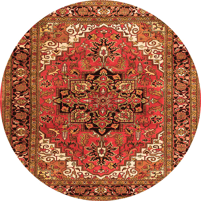 Square Persian Orange Traditional Rug, tr1674org