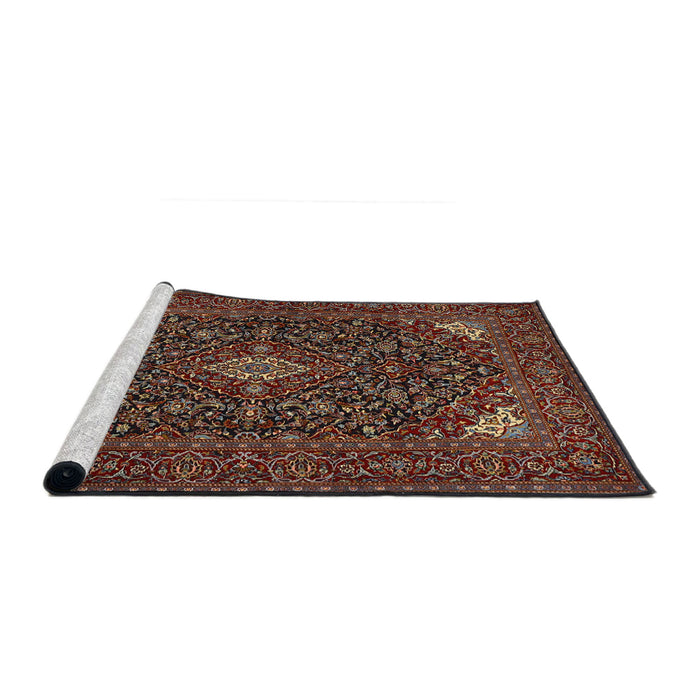 Sideview of Machine Washable Traditional Red Rug, wshtr1675