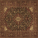 Square Persian Brown Traditional Rug, tr1675brn