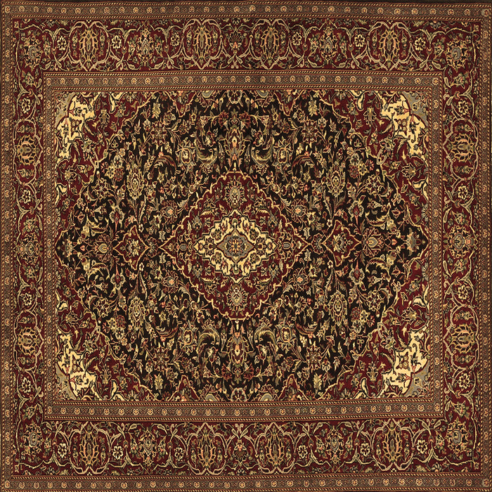 Square Machine Washable Persian Brown Traditional Rug, wshtr1675brn