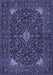 Machine Washable Persian Blue Traditional Rug, wshtr1675blu