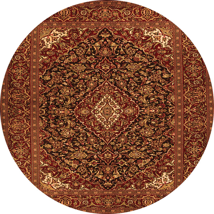 Square Persian Orange Traditional Rug, tr1675org