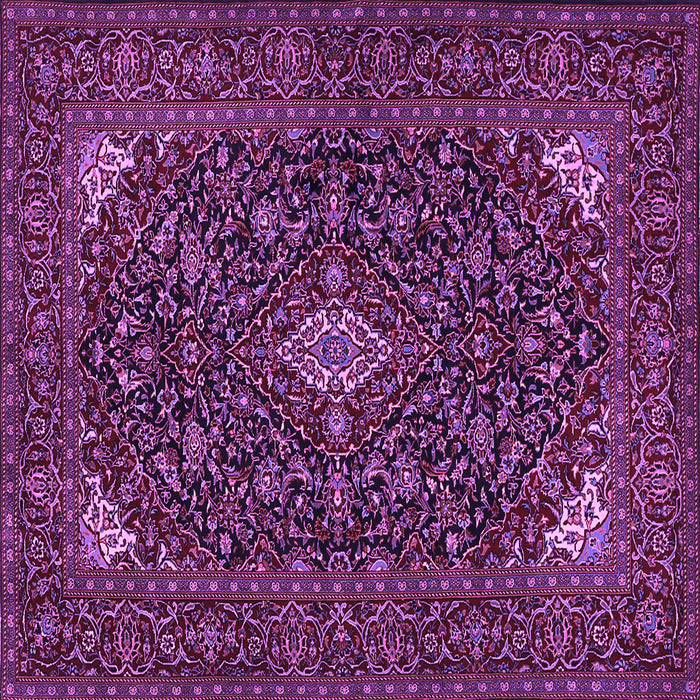 Square Persian Purple Traditional Rug, tr1675pur