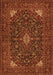 Serging Thickness of Machine Washable Persian Orange Traditional Area Rugs, wshtr1675org