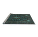 Sideview of Machine Washable Persian Light Blue Traditional Rug, wshtr1675lblu