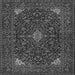 Round Machine Washable Persian Gray Traditional Rug, wshtr1675gry