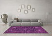 Machine Washable Persian Purple Traditional Area Rugs in a Living Room, wshtr1675pur