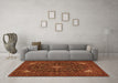 Machine Washable Persian Orange Traditional Area Rugs in a Living Room, wshtr1675org