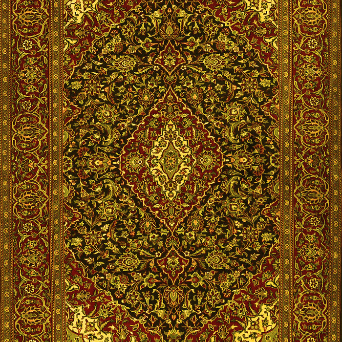 Machine Washable Persian Yellow Traditional Rug, wshtr1675yw