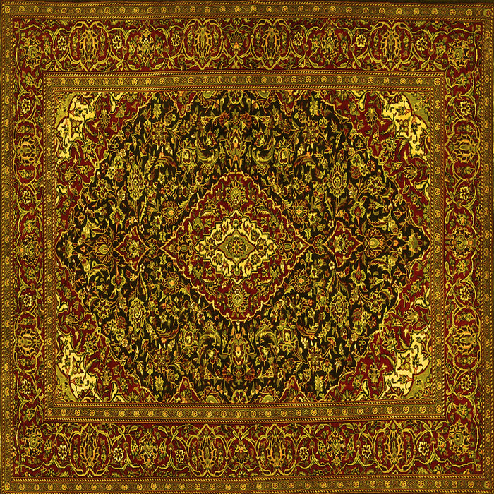 Square Persian Yellow Traditional Rug, tr1675yw