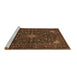 Sideview of Machine Washable Persian Brown Traditional Rug, wshtr1675brn