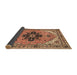 Sideview of Traditional Dark Sienna Brown Persian Rug, tr1676