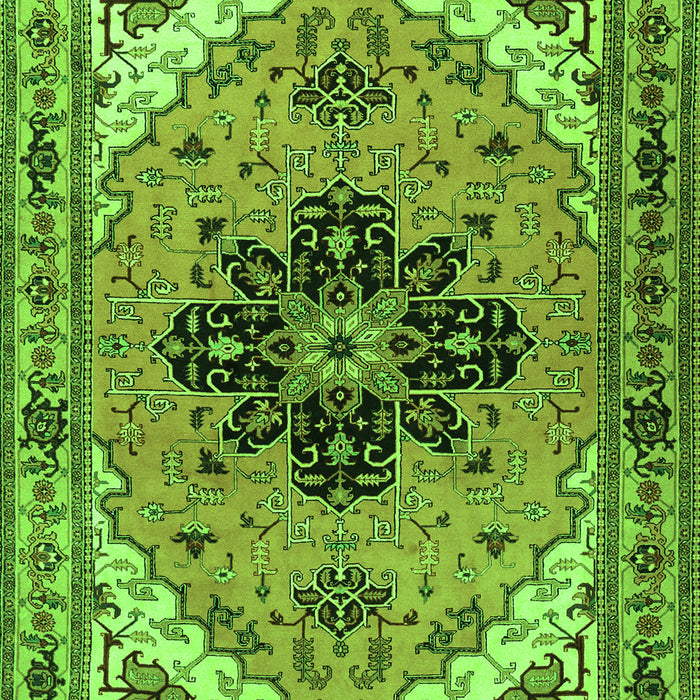 Serging Thickness of Machine Washable Persian Green Traditional Area Rugs, wshtr1676grn