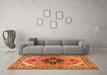 Machine Washable Persian Orange Traditional Area Rugs in a Living Room, wshtr1676org