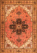 Serging Thickness of Machine Washable Persian Orange Traditional Area Rugs, wshtr1676org