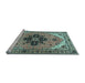 Sideview of Machine Washable Persian Light Blue Traditional Rug, wshtr1676lblu