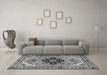 Machine Washable Persian Gray Traditional Rug in a Living Room,, wshtr1676gry