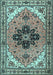 Machine Washable Persian Light Blue Traditional Rug, wshtr1676lblu