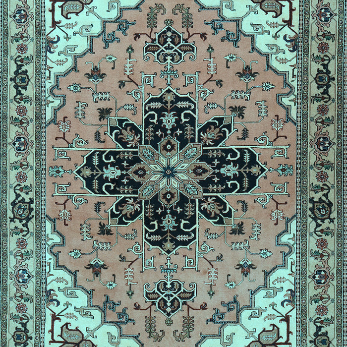 Machine Washable Persian Light Blue Traditional Rug, wshtr1676lblu