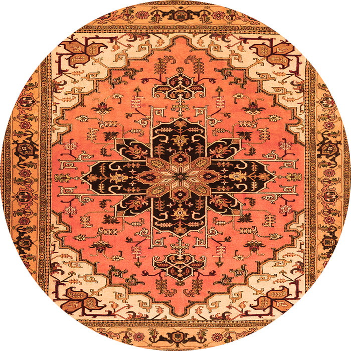 Square Persian Orange Traditional Rug, tr1676org