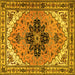 Square Persian Yellow Traditional Rug, tr1676yw