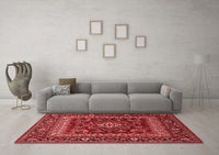 Machine Washable Persian Red Traditional Rug, wshtr1677red