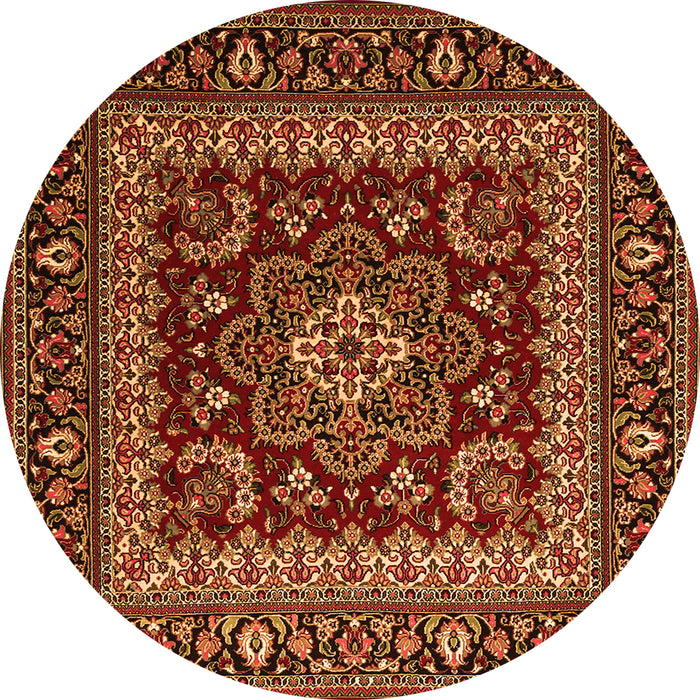 Machine Washable Persian Orange Traditional Area Rugs, wshtr1677org