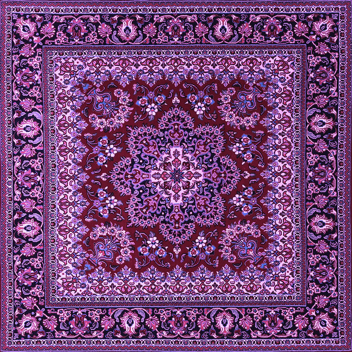 Square Persian Purple Traditional Rug, tr1677pur