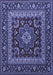 Machine Washable Persian Blue Traditional Rug, wshtr1677blu