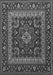 Serging Thickness of Machine Washable Persian Gray Traditional Rug, wshtr1677gry