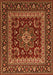 Serging Thickness of Machine Washable Persian Orange Traditional Area Rugs, wshtr1677org