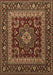 Machine Washable Persian Brown Traditional Rug, wshtr1677brn