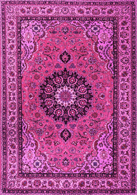 Medallion Pink Traditional Rug, tr1678pnk