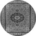 Square Medallion Gray Traditional Rug, tr1678gry