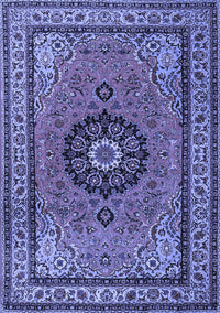 Medallion Blue Traditional Rug, tr1678blu