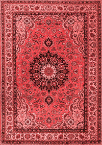 Medallion Red Traditional Rug, tr1678red