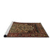 Sideview of Machine Washable Traditional Night Red Rug, wshtr1679